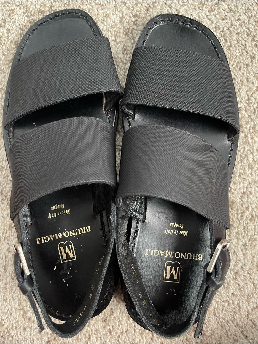 Bruno Magli vintage Black Men's leather Sandals